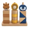 Houten Stapelblokken Wilde Dieren, 16dlg.>Trixie Outlet