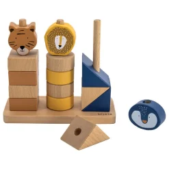 Houten Stapelblokken Wilde Dieren, 16dlg.>Trixie Outlet