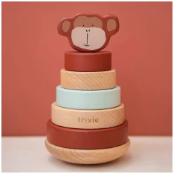 Houten Stapelspeelgoed - Mr. Monkey, 7dlg.-Trixie Best
