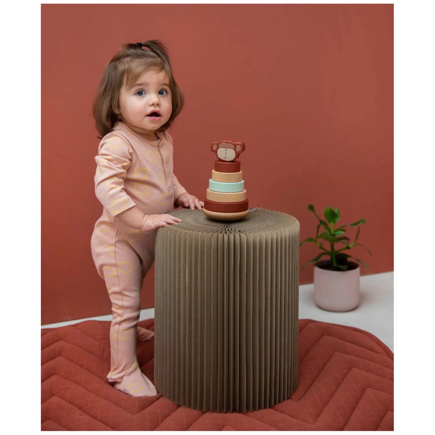 Houten Stapelspeelgoed - Mr. Monkey, 7dlg.-Trixie Best