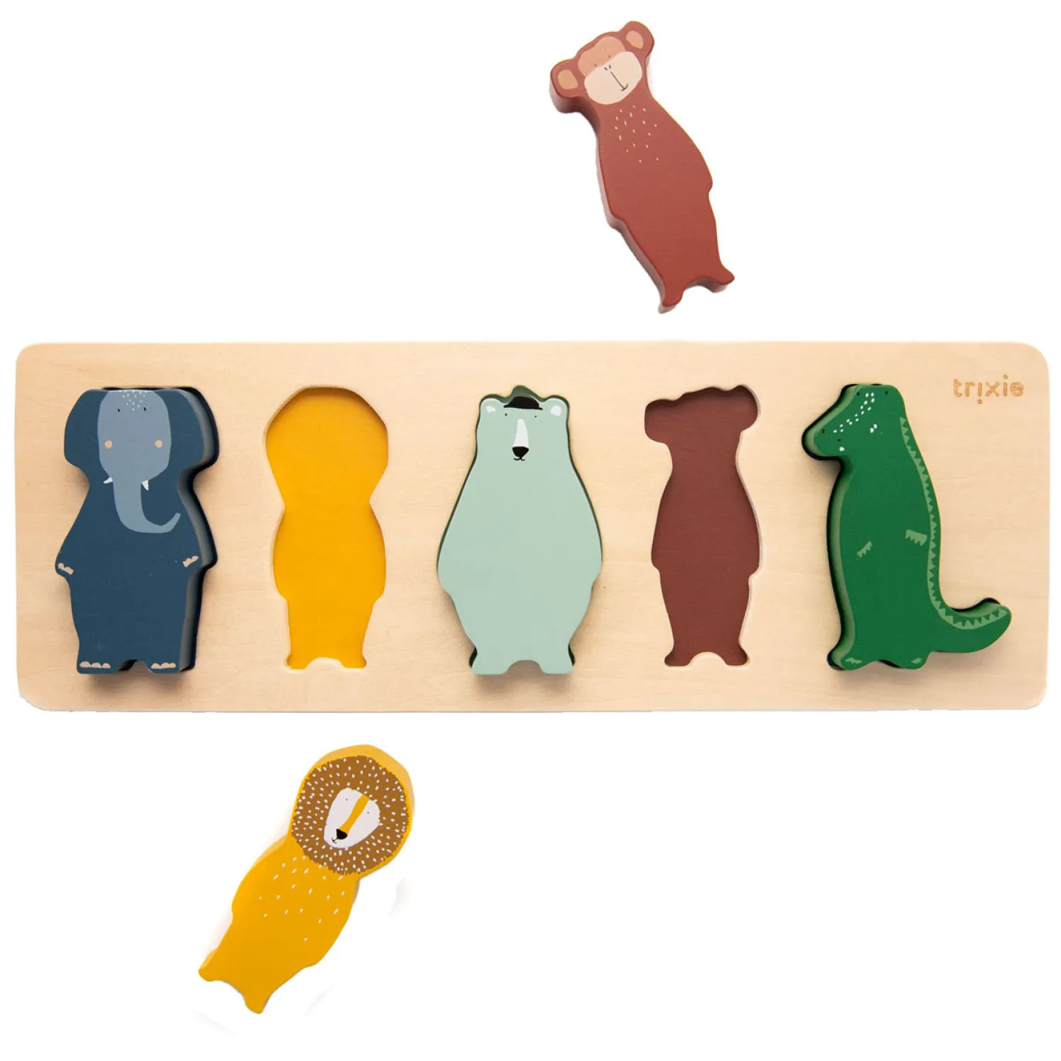 Houten Vormenpuzzel Dieren-Trixie Sale