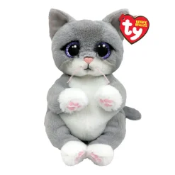 Babies Bellies Morgan Grey Cat, 15cm>Ty Beanie New