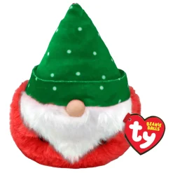 Ty Teeny Puffies Christmas Gnome Turvey, 10cm>Ty Beanie