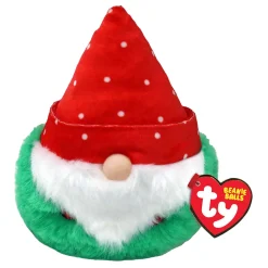 Ty Teeny Puffies Christmas Gnome Topsy , 10cm-Ty Beanie Outlet