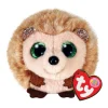 Ty Teeny Puffies Hazel Brown Hedgehog, 10cm-Ty Beanie