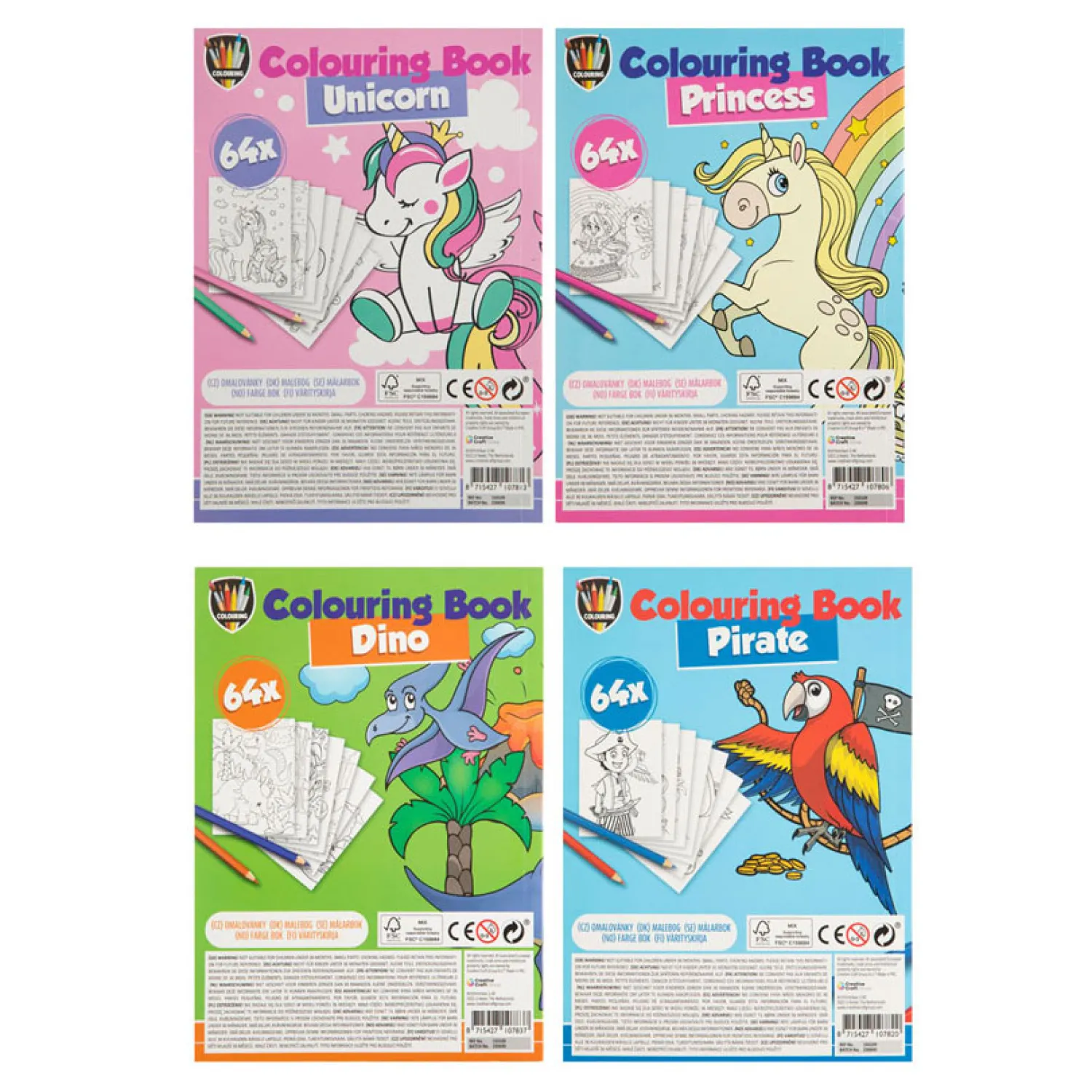 Creative Craft Group Uitdeelkleurboekjes, 12 stuks Hot