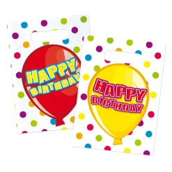 Uitdeelzakjes Happy Birthday, 6st.-Folat BV Hot
