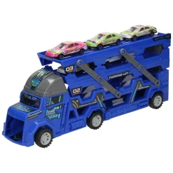 Uitklapbare Autotransporter met Afschietfunctie - Blauw> Sale