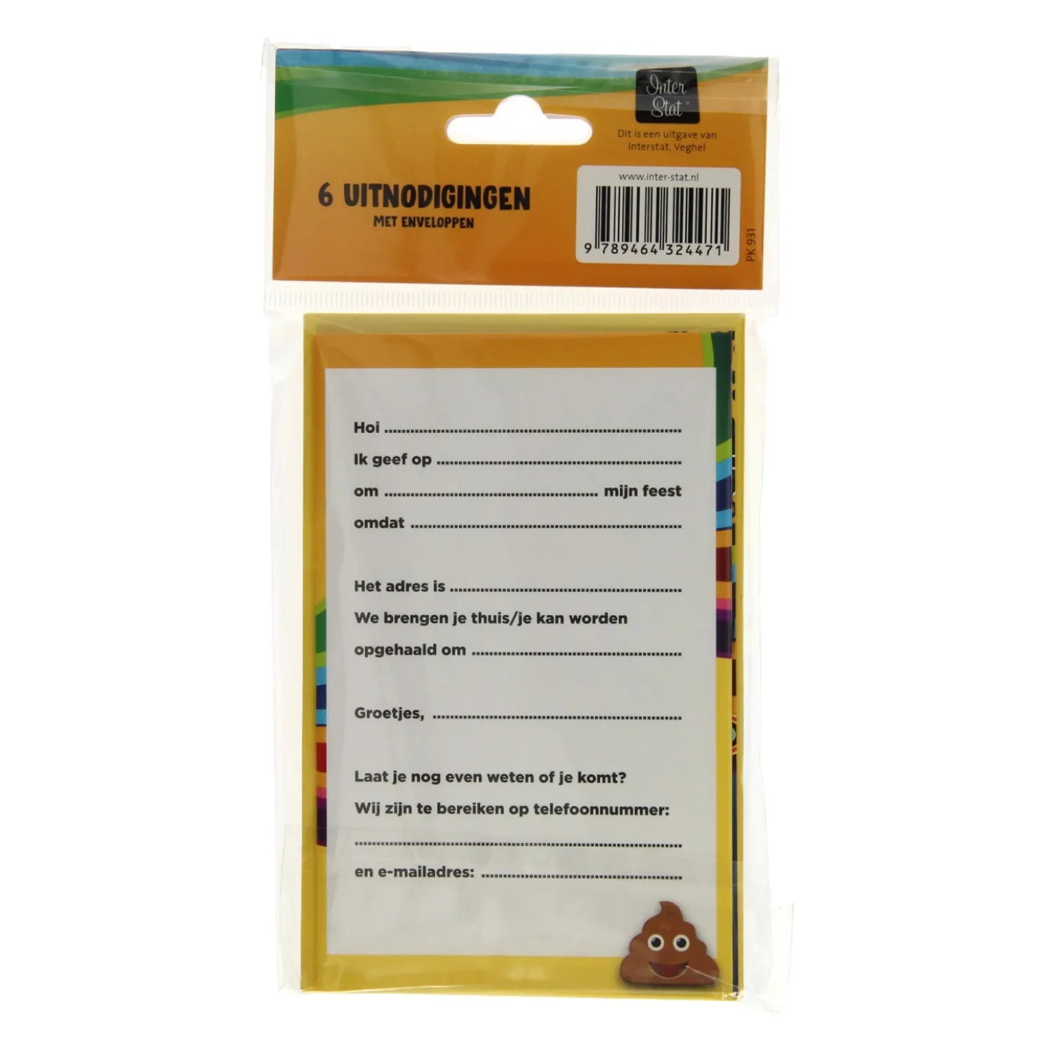 Uitnodigingen Emoji Tropical DJ, 6st. Hot