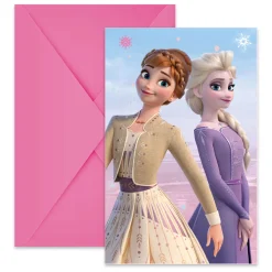 Uitnodigingen en Enveloppen FSC Frozen 2 Wind Spirit, 6st.-Globos Best