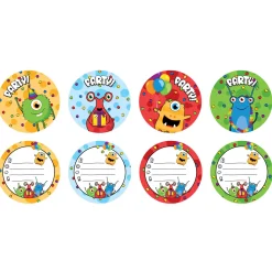 Uitnodigingen Monster Party, 6st.-Haza Witbaard New