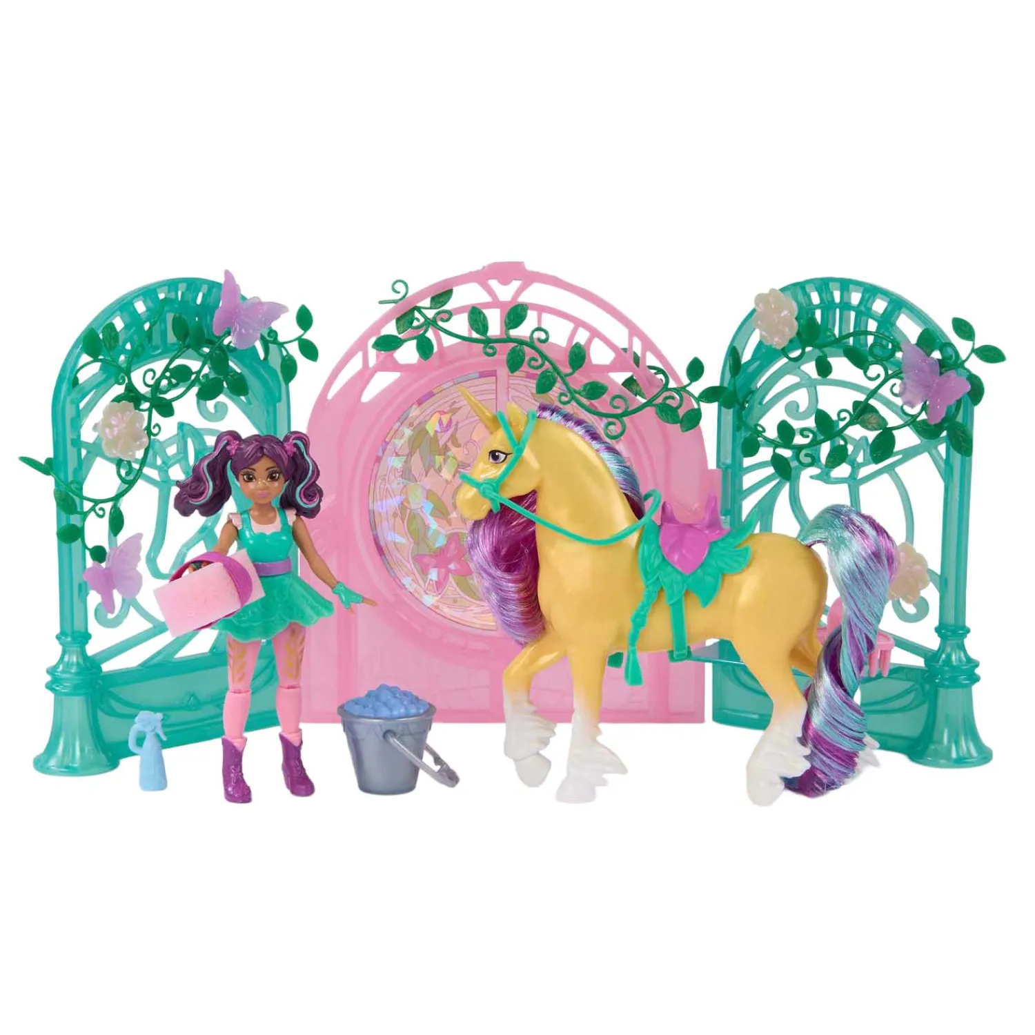Spin Master Unicorn Academy - Pop Ava en Eenhoorn Leaf Stalspeelset