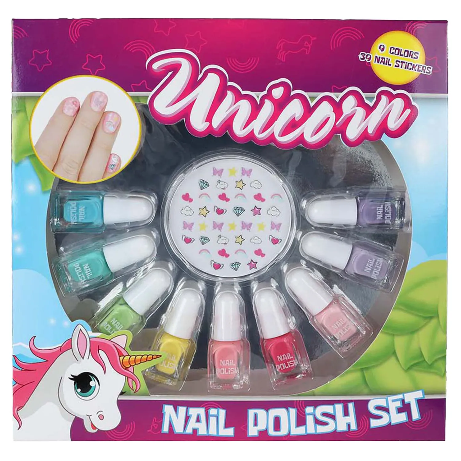 Unicorn Nagellakset Eenhoorn met Nagelstickers Discount