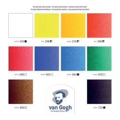 Van Gogh Acrylverf In Kist Basic met 10 Kleuren 40Ml-Bruynzeel Clearance