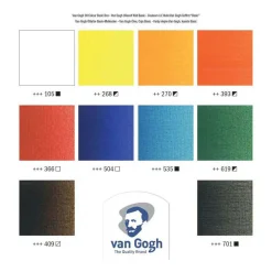 Van Gogh Olieverf Kist Basic met 10 Kleuren 40ml- Outlet