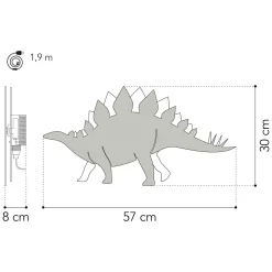 - Dino Wandlamp Stegosaurus - Hout-Van Tjalle en Jasper Best
