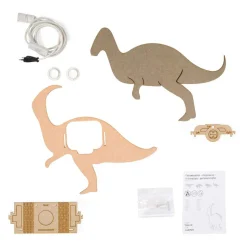 Van Tjalle en Jasper - Dino Wandlamp Parasaurolopus - Hout Hot