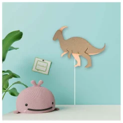 Van Tjalle en Jasper - Dino Wandlamp Parasaurolopus - Hout Hot