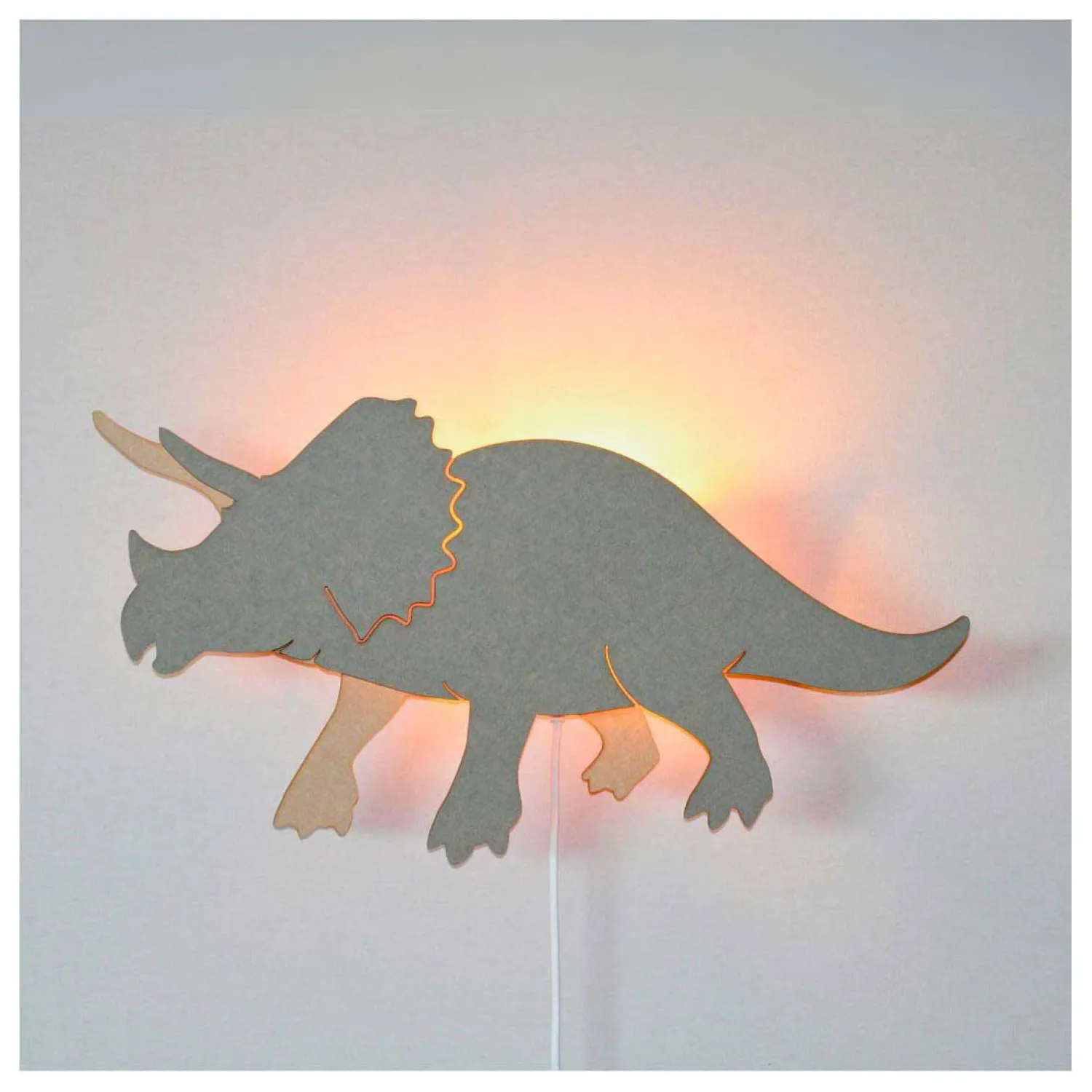 - Dino Wandlamp Triceratops - Hout-Van Tjalle en Jasper Clearance