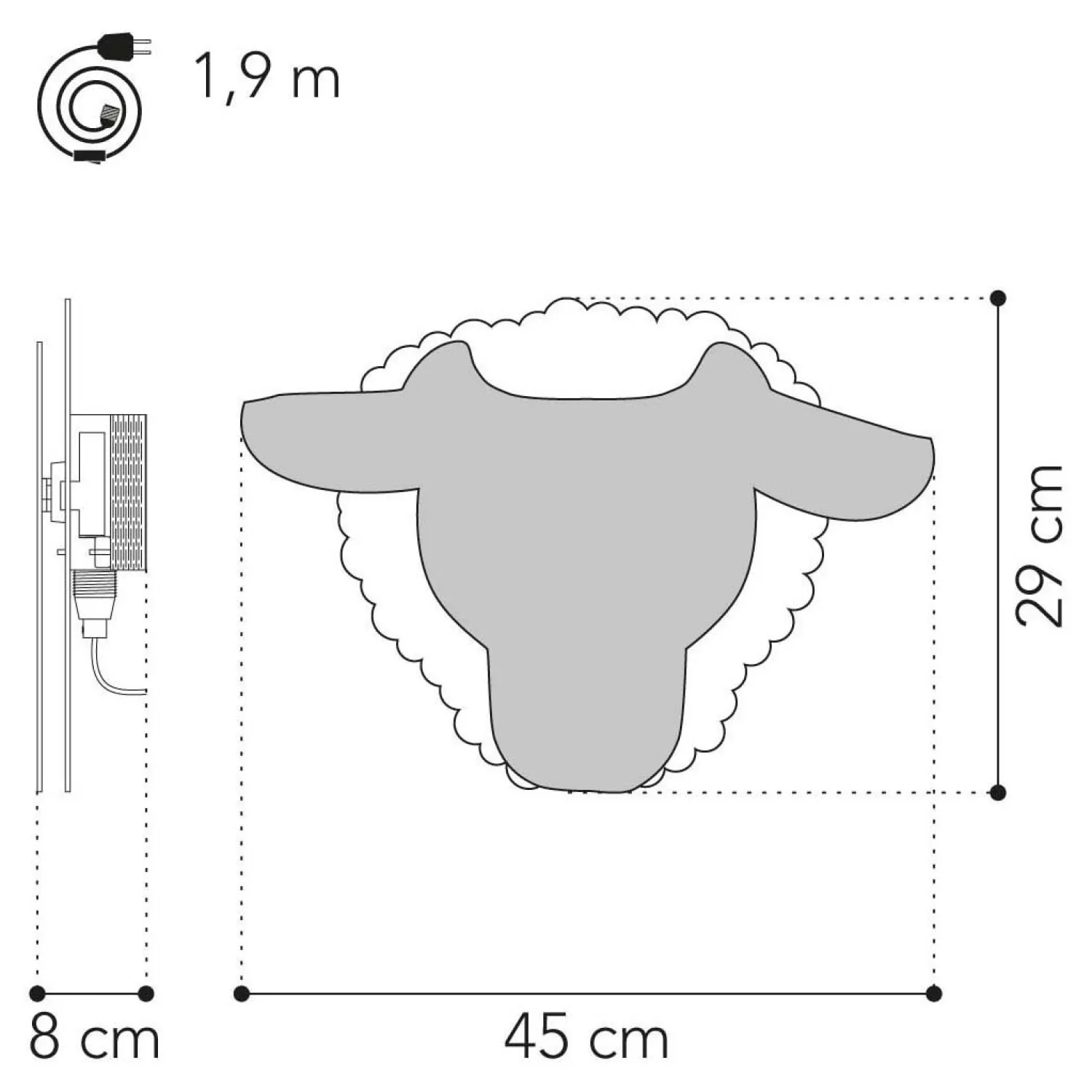 Van Tjalle en Jasper - Schaap Wandlamp - Hout Outlet