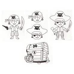 Vellen Krimpfolie met Motieven Piraten, 4st.-Creativ Company Clearance