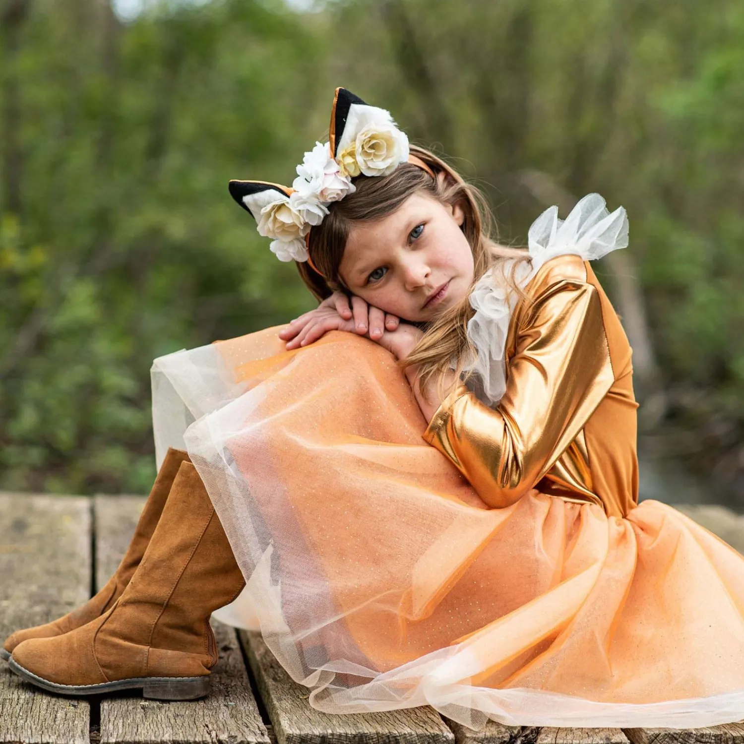 Great Pretenders Verkleedjurk en Haarstuk Vos, 5-6 jaar Best