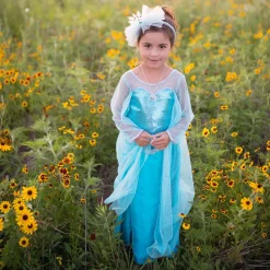 Verkleedjurk IJskoningin met Cape, 5-6 jaar>Great Pretenders Sale