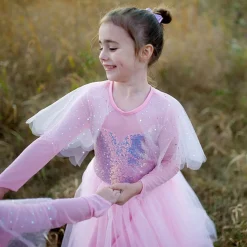 Verkleedjurk Prinses Roze Elegant, 7-8 jaar-Great Pretenders Discount