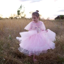 Verkleedjurk Prinses Roze Elegant, 7-8 jaar-Great Pretenders Discount