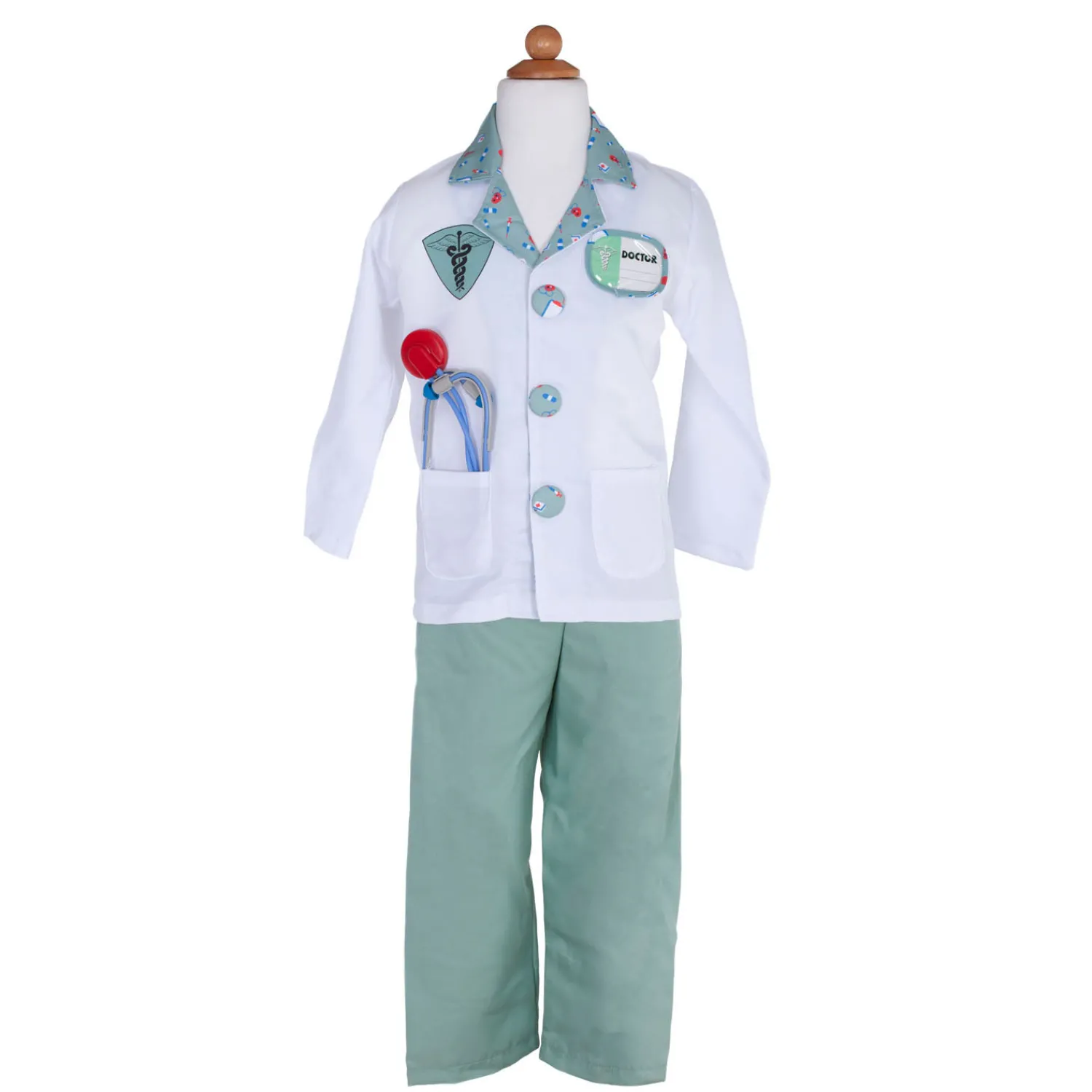 Great Pretenders Verkleedset Dokter Groen met Accessoires, 5-6 jaar