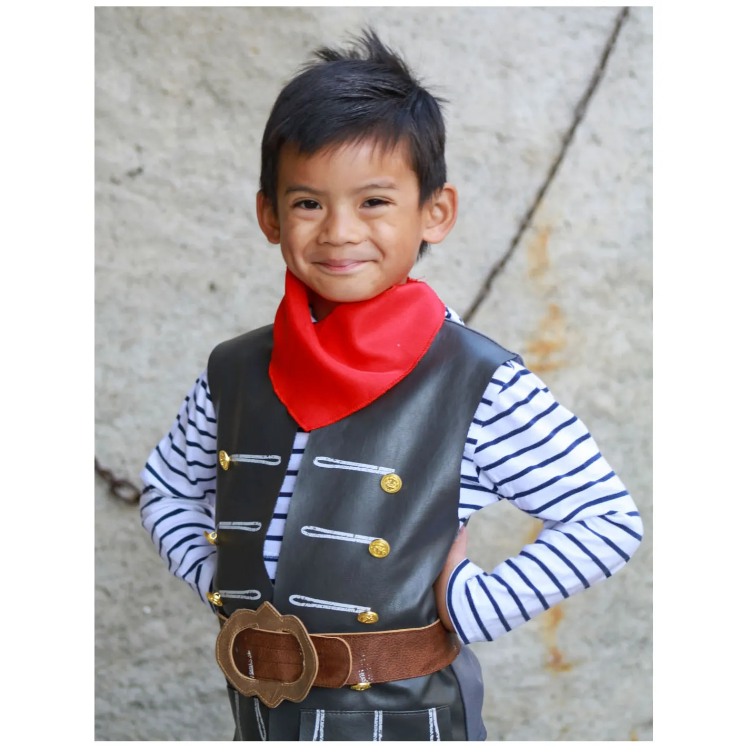 Verkleedset Piratenvest en Riem, 5-6 jaar>Great Pretenders Online