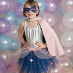 Great Pretenders Verkleedset Super-Duper Heldin Roze/Marineblauw, 4-6 jaar Outlet