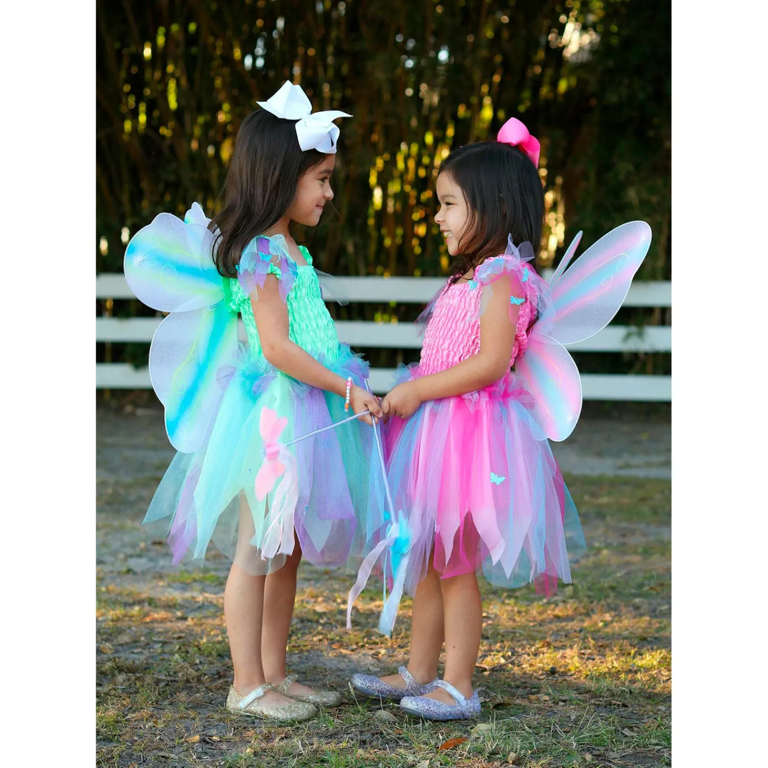 Verkleedset Vlinder Groen, 5-6 jaar-Great Pretenders Online