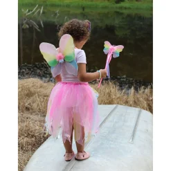 Great Pretenders Verkleedset Vlinder Neon Regenboog, 4-6 jaar Clearance