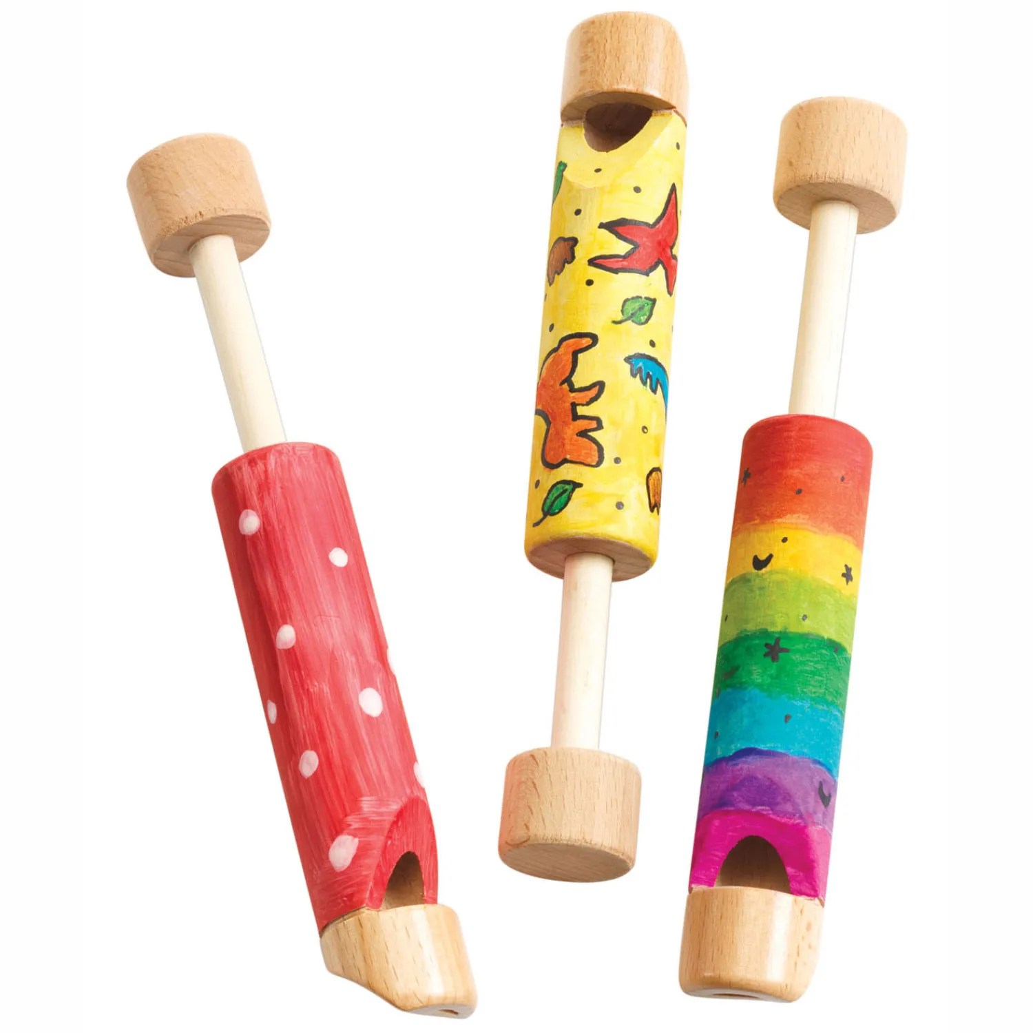 Versier je eigen Houten Schuiffluitje, 12st-Colorations Best