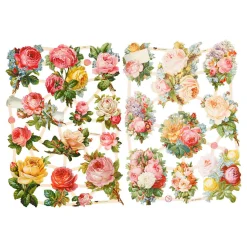 Creativ Company Vintage Plaatjes Rozen, 2 Vellen