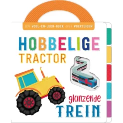 Rebo Publishers Voelboek Voertuigen - Hobbelige Tractor, Glanzende Trein Online