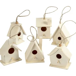 Vogelhuis Hout 7cm, 6st.>Creativ Company