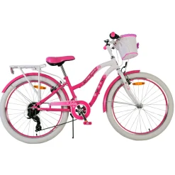 Volare Lovely Fiets - 24 inch - Roze - 7 Versnellingen> Sale
