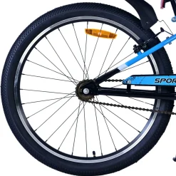 Volare Sportivo Fiets - 24" - Zwart Blauw - Twee Handremmen