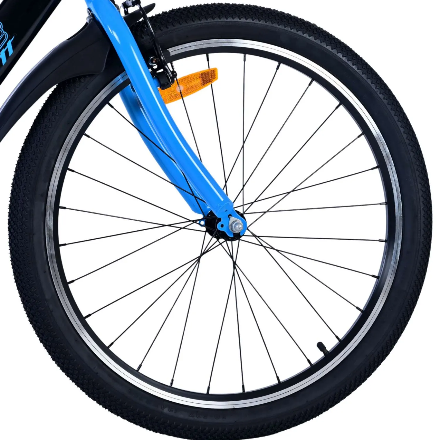 Volare Sportivo Fiets - 24" - Zwart Blauw - Twee Handremmen