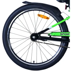 Volare Sportivo Fiets - 24 inch - Zwart Groen Outlet