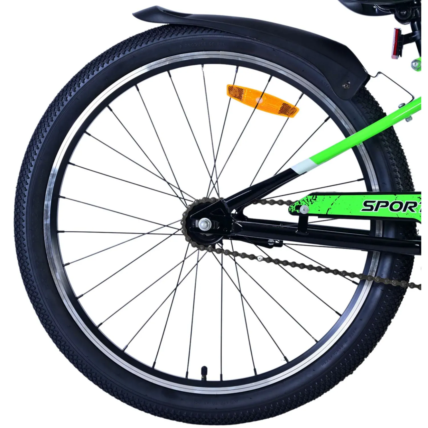 Volare Sportivo Fiets - 24 inch - Zwart Groen Outlet