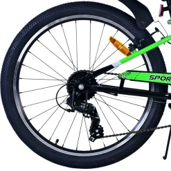 Volare Sportivo Fiets - 24 inch - 7 Speed - Zwart Groen Clearance