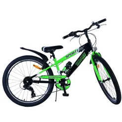 Volare Sportivo Fiets - 24 inch - 7 Speed - Zwart Groen Clearance