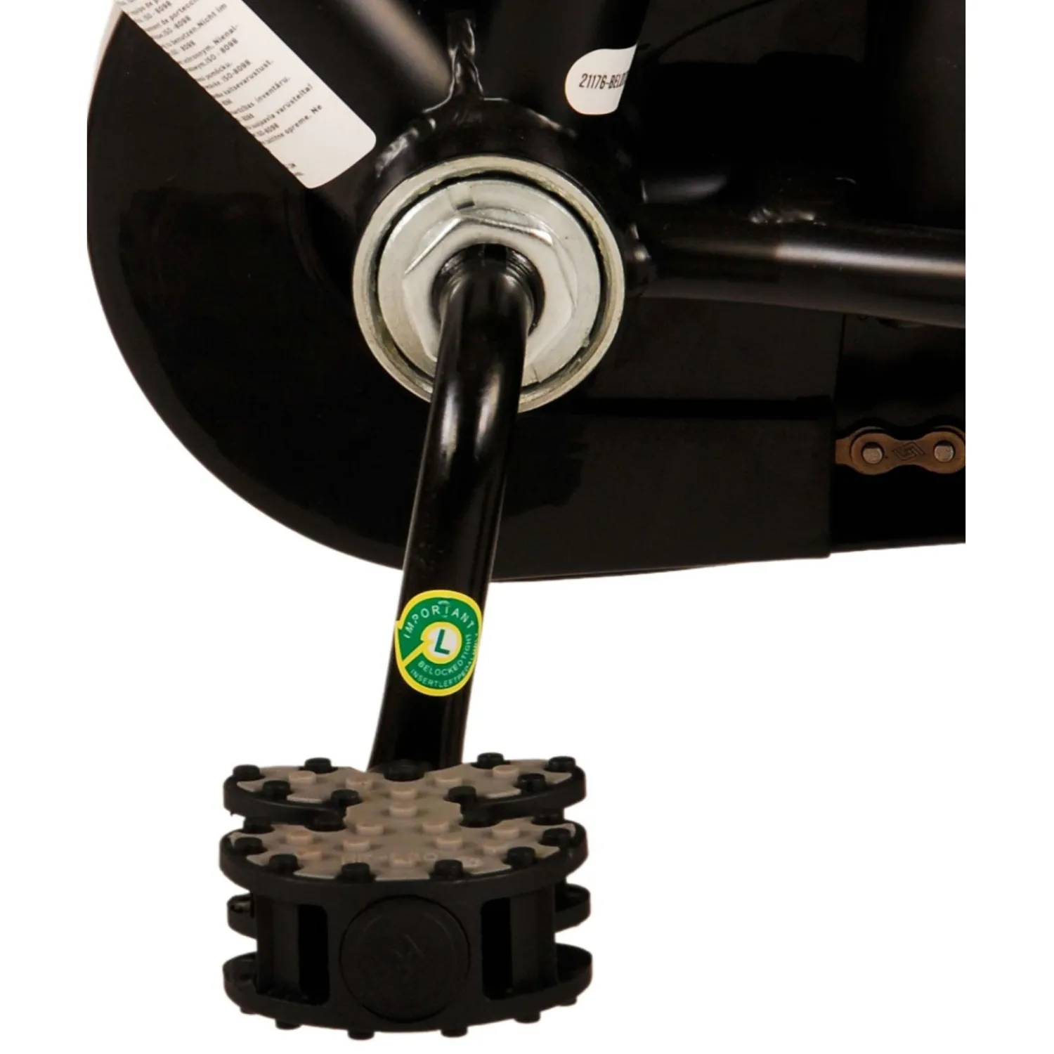 Volare Thombike Fiets - 12 inch - Zwart Geel- Outlet