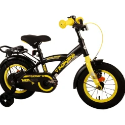 Volare Thombike Fiets - 12 inch - Zwart Geel- Outlet
