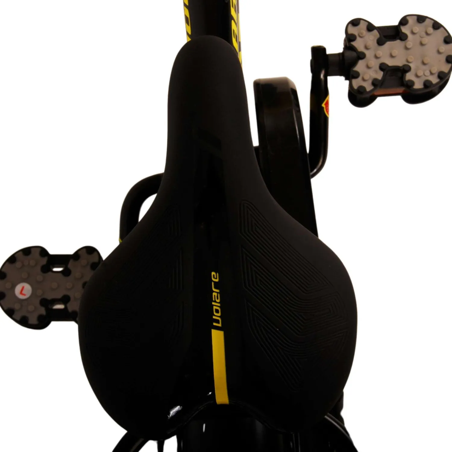 Volare Thombike Fiets - 12 inch - Zwart Geel- Outlet