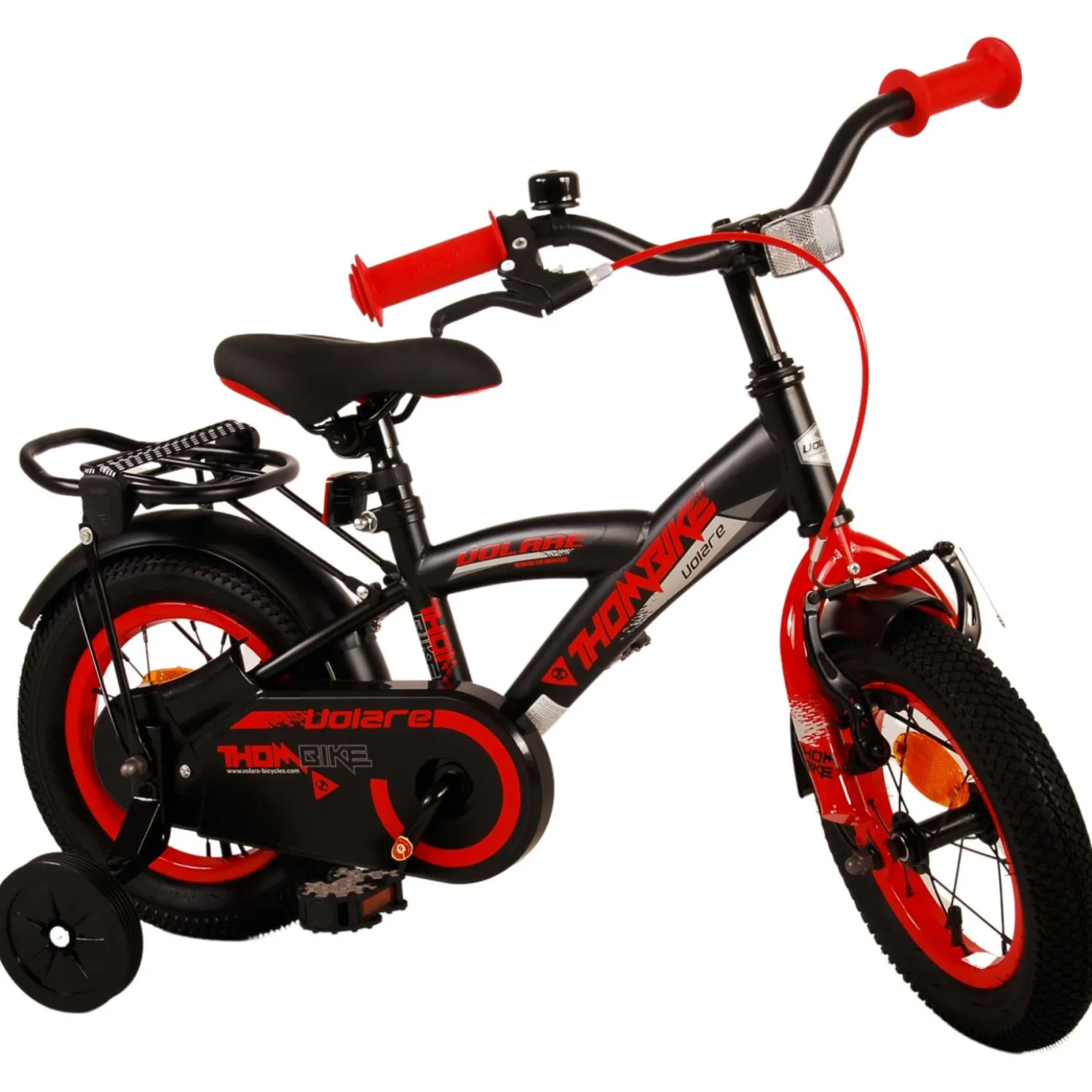 Volare Thombike Fiets - 12 inch - Zwart Rood Outlet
