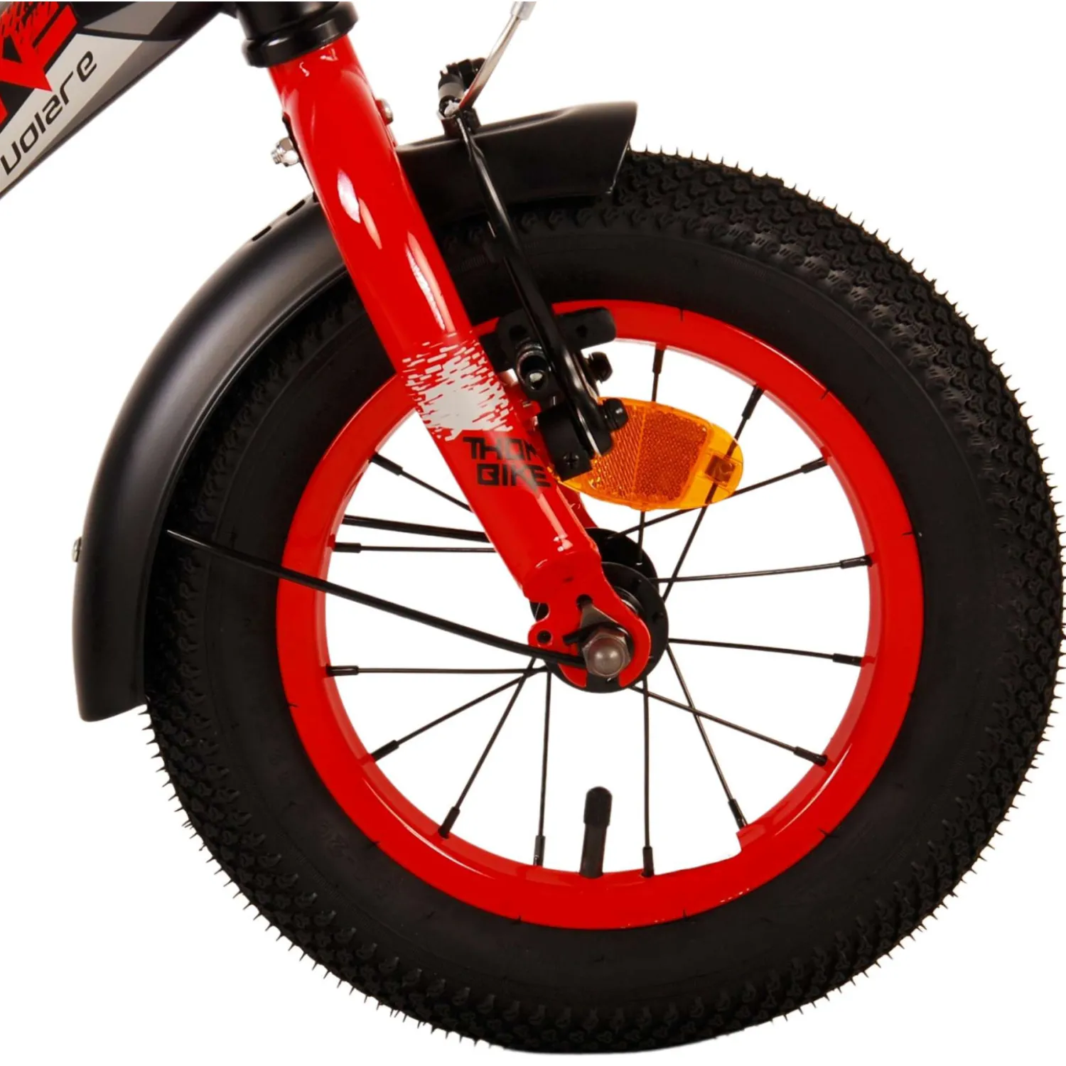 Volare Thombike Fiets - 12 inch - Zwart Rood Outlet